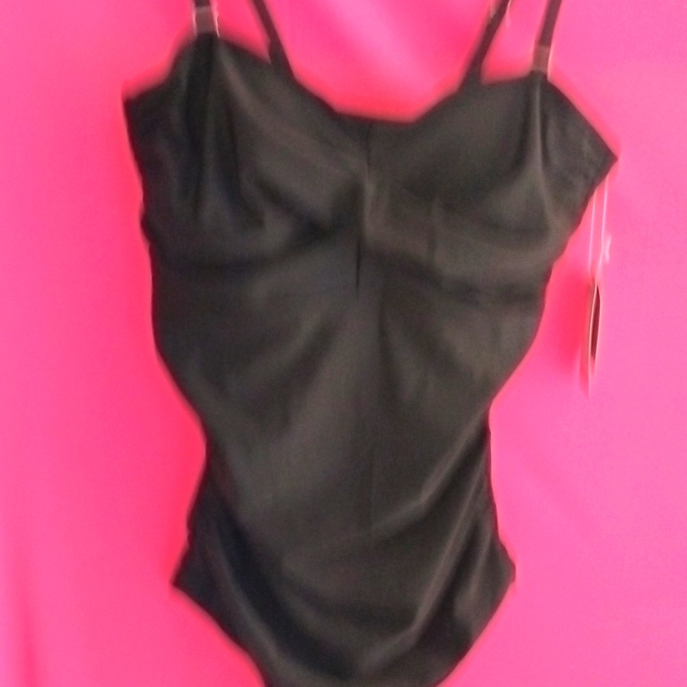 Women's one piece black bathing suit